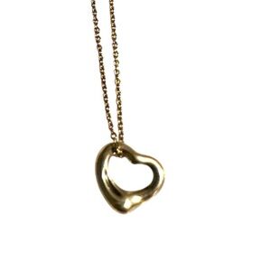 Tiffany & Co. Elsa Peretti Sterling Silver Open Heart Necklace